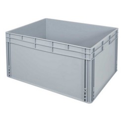 175 Liter Eurobox, grau, lebensmittelecht, stapelbare Kunststoffbox 60 x 40 x 42 cm